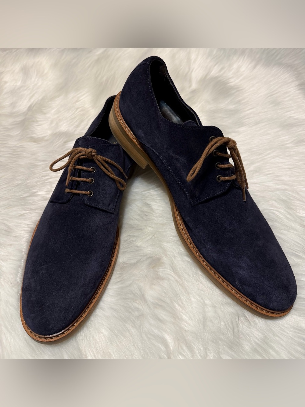 To Boot New York Adam Derrick Buck Oxfords Crepe Sole Softy Blue Suede Shoes